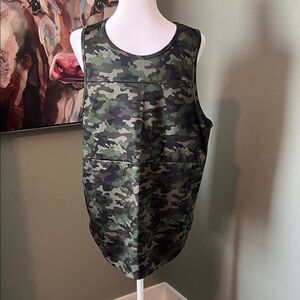 BYLT Basics Green Camo Sleeveless Tank